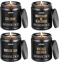 Vista 8 de AOOVOO Velas perfumadas para hombres – Paquete de 4 velas para el hogar, cera de soja de 36 onzas, tiempo de combustión de 200 horas, juego de velas