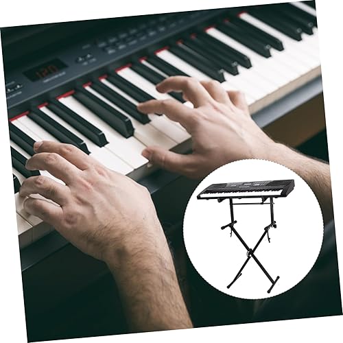 Miniatura 5 de Happyyami 1 Unidades de Marcos de teclado Soporte de controlador de doble nivel Soporte de teclado de piano rojo Soporte de piano electrónico