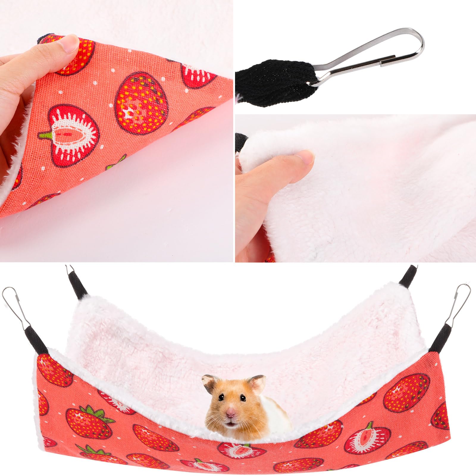 Abbylike 9 piezas de hamaca colgante para rata, conejillo de indias, accesorios de jaula de hurón para mascotas pequeñas, túnel, cueva, litera colgante, hamster, accesorios de juguete para hurón