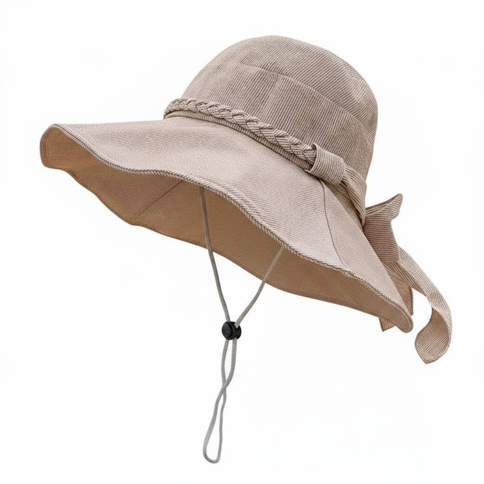 Protection Wide Brim Sun Hat Lightweight Bowknot Breathable Women's Headwear for Outdoor, Travel, Gardening, Khaki | Hats Womens Accessories Clothing, Shoes-image-20