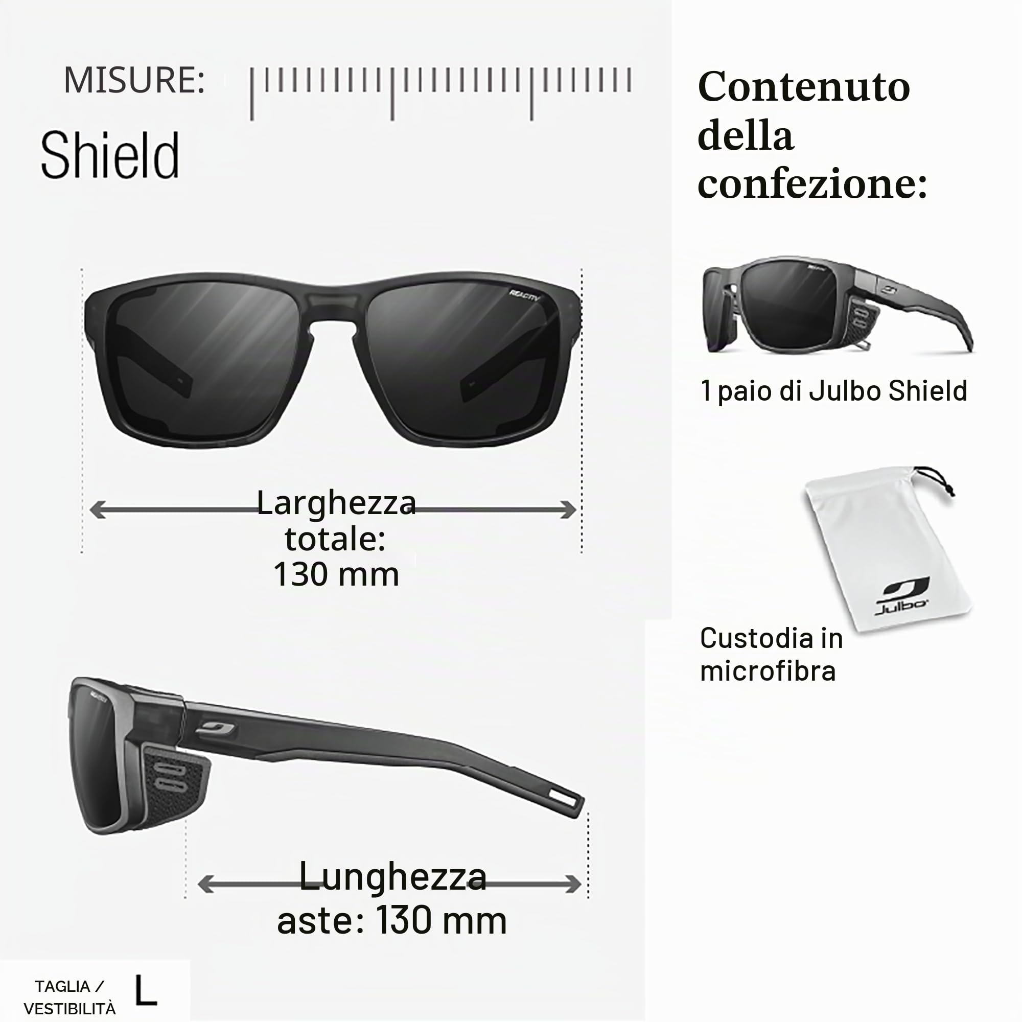 Julbo SHIELD Occhiali da sole Alpinismo, escursionismo, trekking, vela Adulto misto