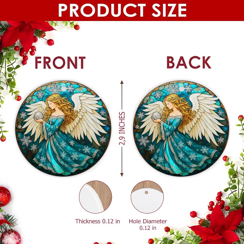 2025 Christmas Ornament – Whimsical Religious Angel Art Ornament – Playful Angel Holiday Tree Decoration, Faith-Inspired Keepsake Gift - Image 2