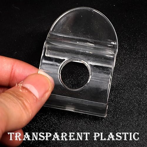 Miniatura 7 de DOITOOL 4 manijas inalámbricas para persianas, mini persianas enrollables de plástico transparente, ganchos celulares inalámbricos para persianas de