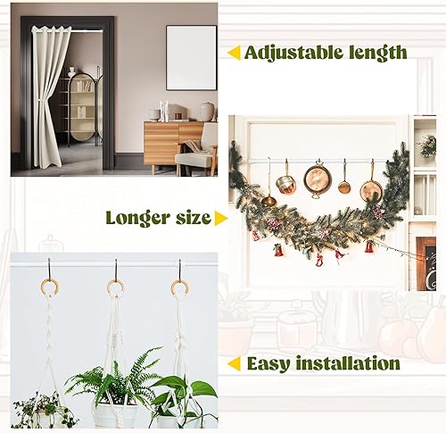 Miniatura 10 de Zubebe Barra doble para refrigerador de RV ajustable, accesorios para nevera RV, barras de tensión, barras de refrigeración para sostener alimentos