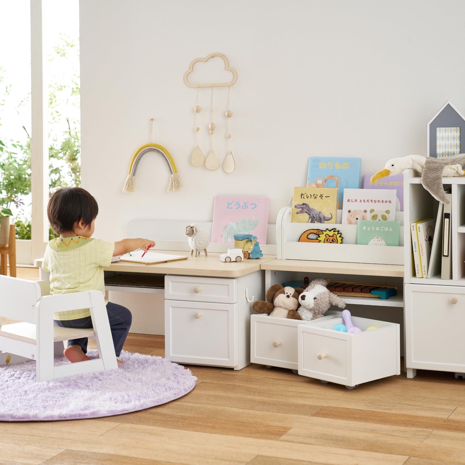 Amazon.co.jp: KOIZUMI(コイズミ) コイズミ学習机 Muppu MDC-013 WWWH