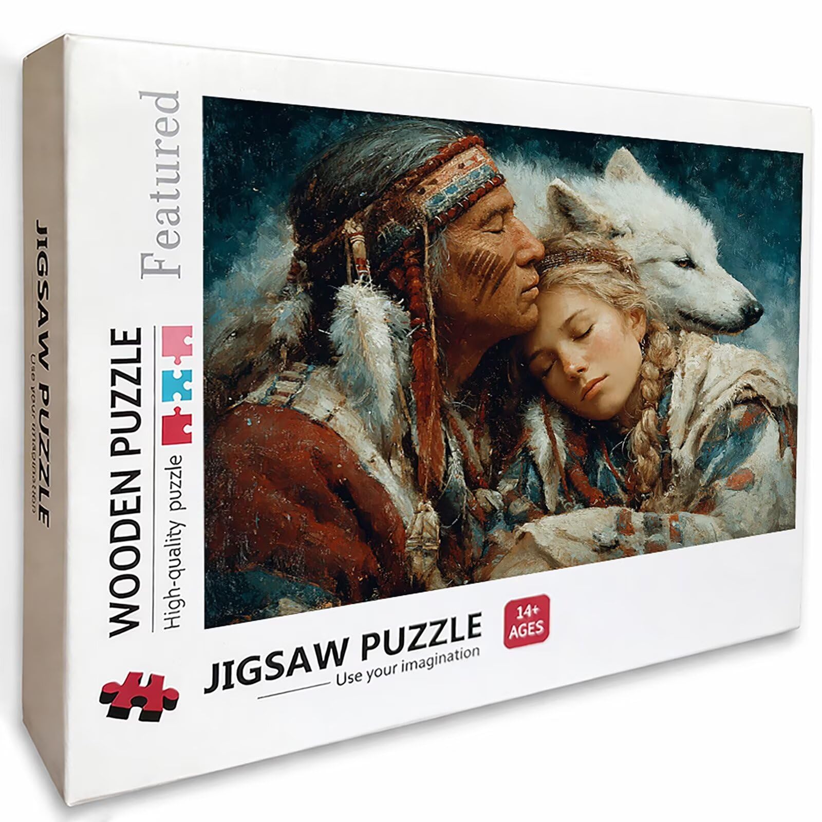 Loup Puzzle 3000 pièces Adultes, Puzzle Bois 122x81cm, Adultes Jeu éducatif Défi énigme avec Une Boîte d'emballage Exquise, Jeu Relaxant Détente Collection, Cadeau Fille, Decoration, (Homme) 1-1373