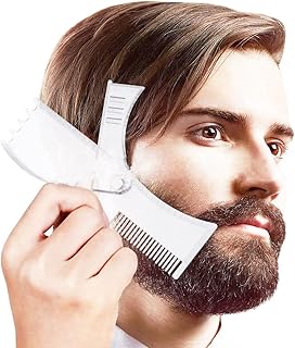 Adjustable Beard Shaping Tool Bear Styling Template for Men 360 ° Rotating beard styling comb, Beard Shaping & Styling Tool for men