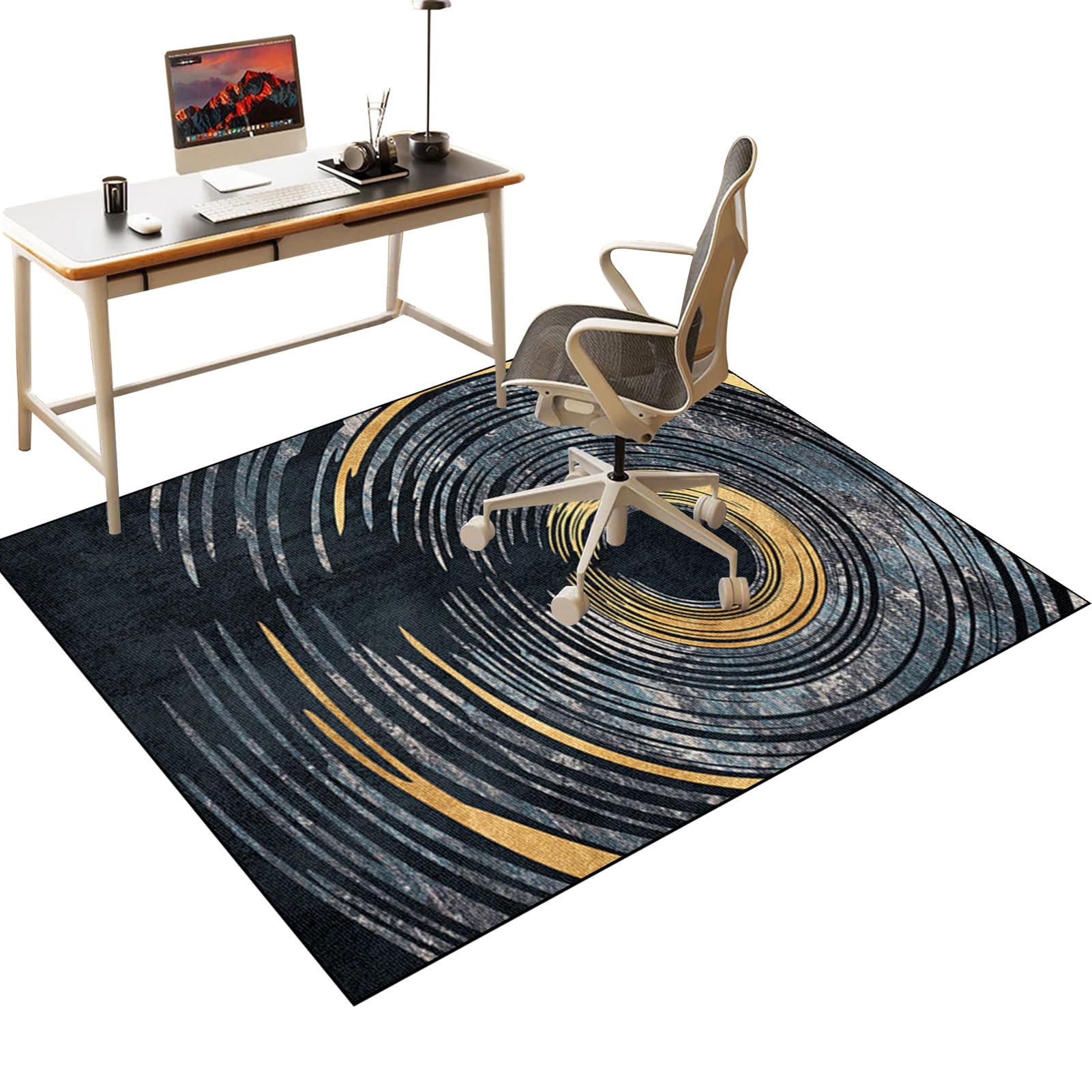 Desk Chair Mat for Carpet Floors, Office Chair Mat for Hardwood Floor, Computer Gaming Chair mat for Hard Floor, Computer Rolling Chair Mat for Home and Office Floor Protector Mat Rug 120 x 160 cm โ image 1