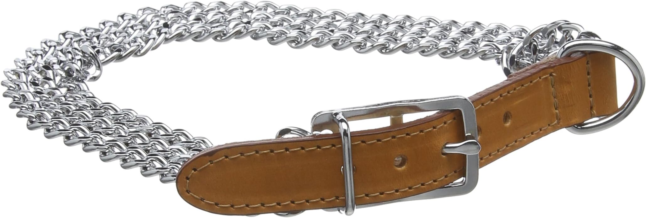Ancol 3 Row Chain Collar Tan 35-43cm Size 4