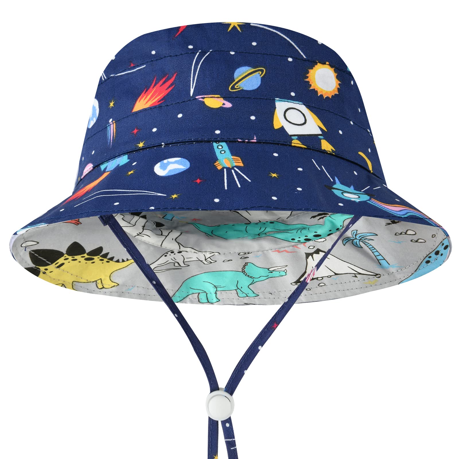 Aolso Sombrero de Sol para Bebé, Sombrero de Cubo para Niños, Niña Sombrero de Sol, Niños Sombrero de Sol，Sombrero de Playa de Protección Solar para Niños Unisexo