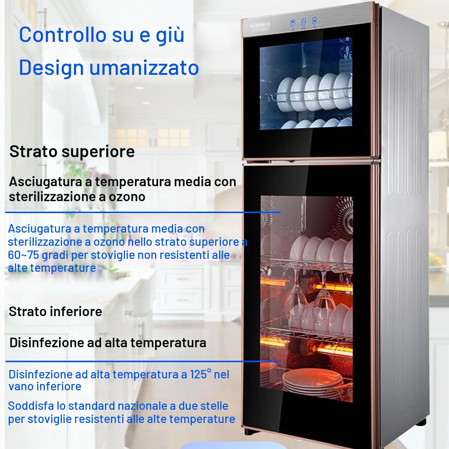 Commerciale Singola Doppia Porta Asciugapiatti Professionale Cucchiaio E Forchetta Sterilizzatore Disinfezione Armadio,Prendersi Cura Salute,Iniziare Con Stoviglie Pulite,42 * 36.5 * 129cm