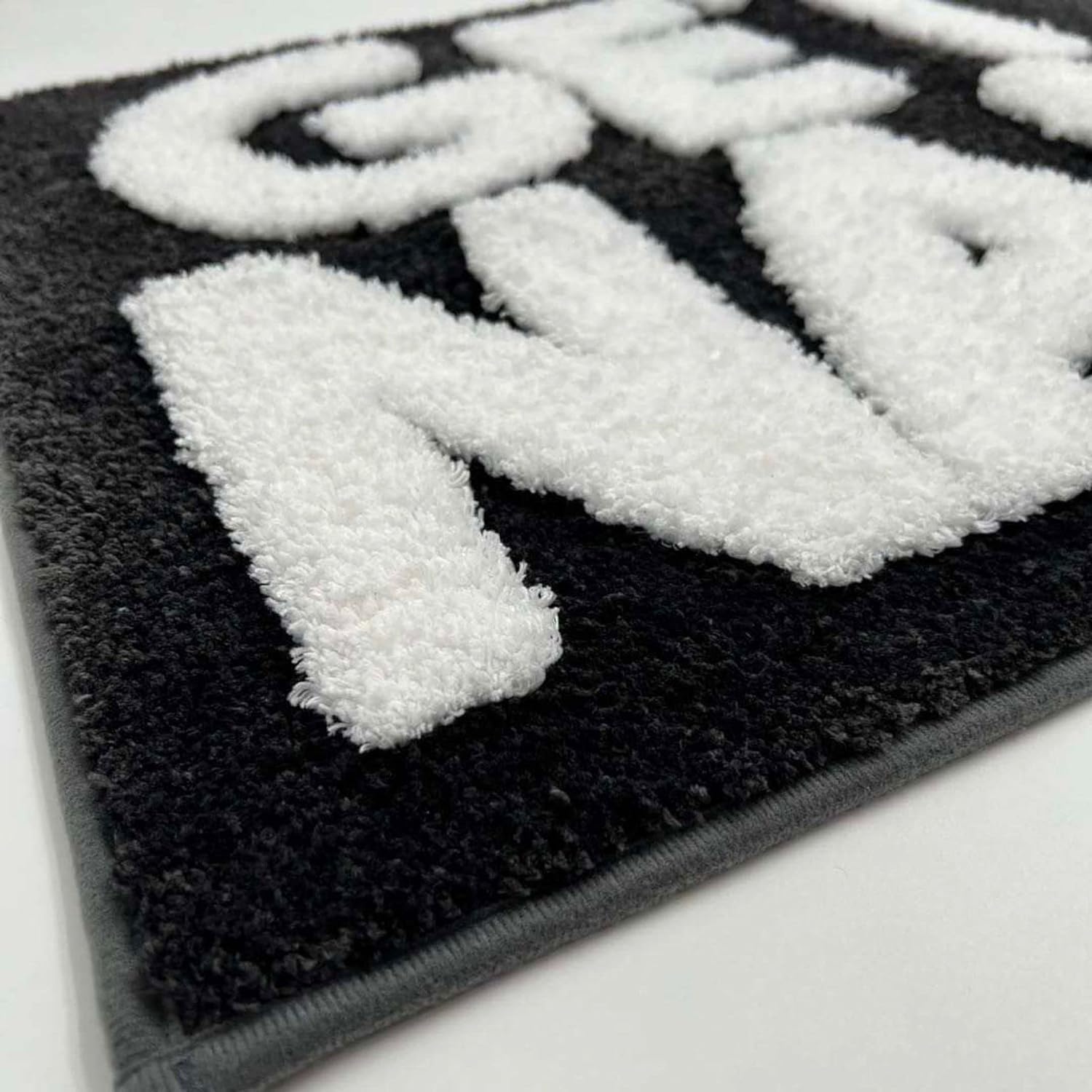 AAMEN Grey Super Soft Get Naked Slogan Bath Mat- Funny Bathroom Décor Sign- Machine-Washable Bath Mats For Bathroom Floor-50x80cm (Grey Slogan Bath Mat) — image 1