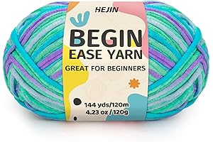 120g Ice Color Yarn for Crocheting with Absolute Ease