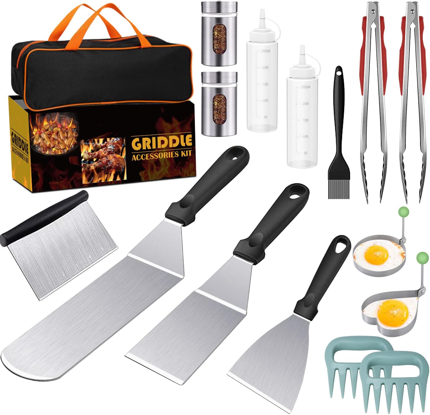 Griddle Accessories 17PCS Flat Top Grill Accessories for