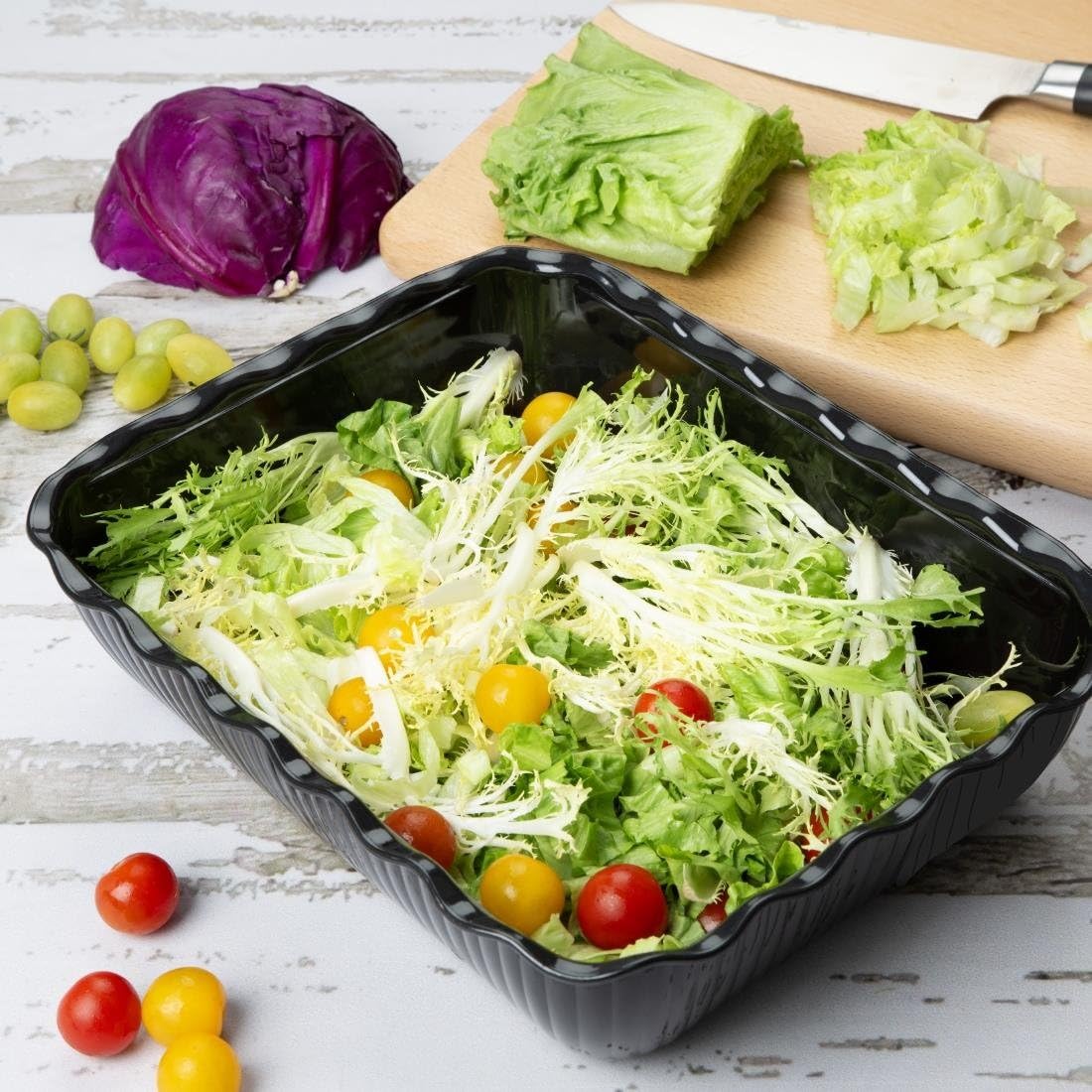 Olympia Kristallon Grand pot à salade Noir SAN, 4,25 l