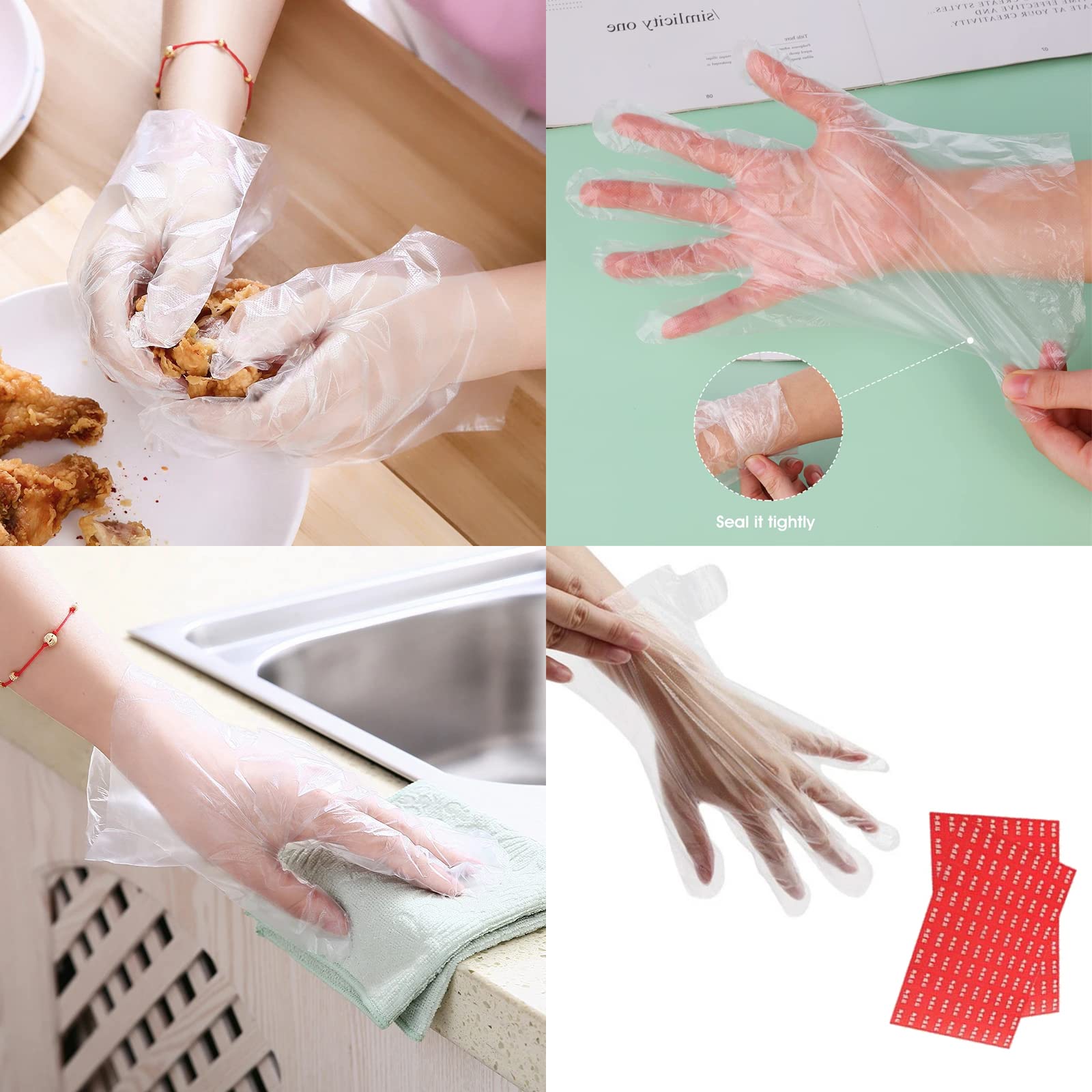 Bagno in Paraffina,Fodere da Bagno in Paraffina,Maschera Mani in Paraffina,Sacchetti per Il Bagno in Cera di Paraffina,100 guanti trasparenti e 100 stivali,200PCS