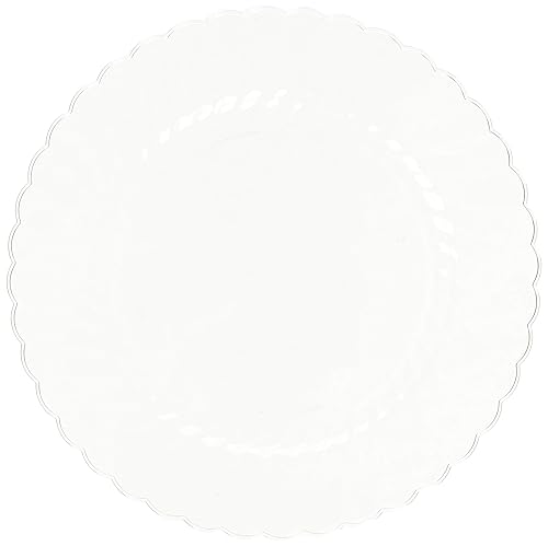 WNA Classicware - Plato redondo de plástico rígido, 7.5 pulgadas, grande, transparente (180 unidades)