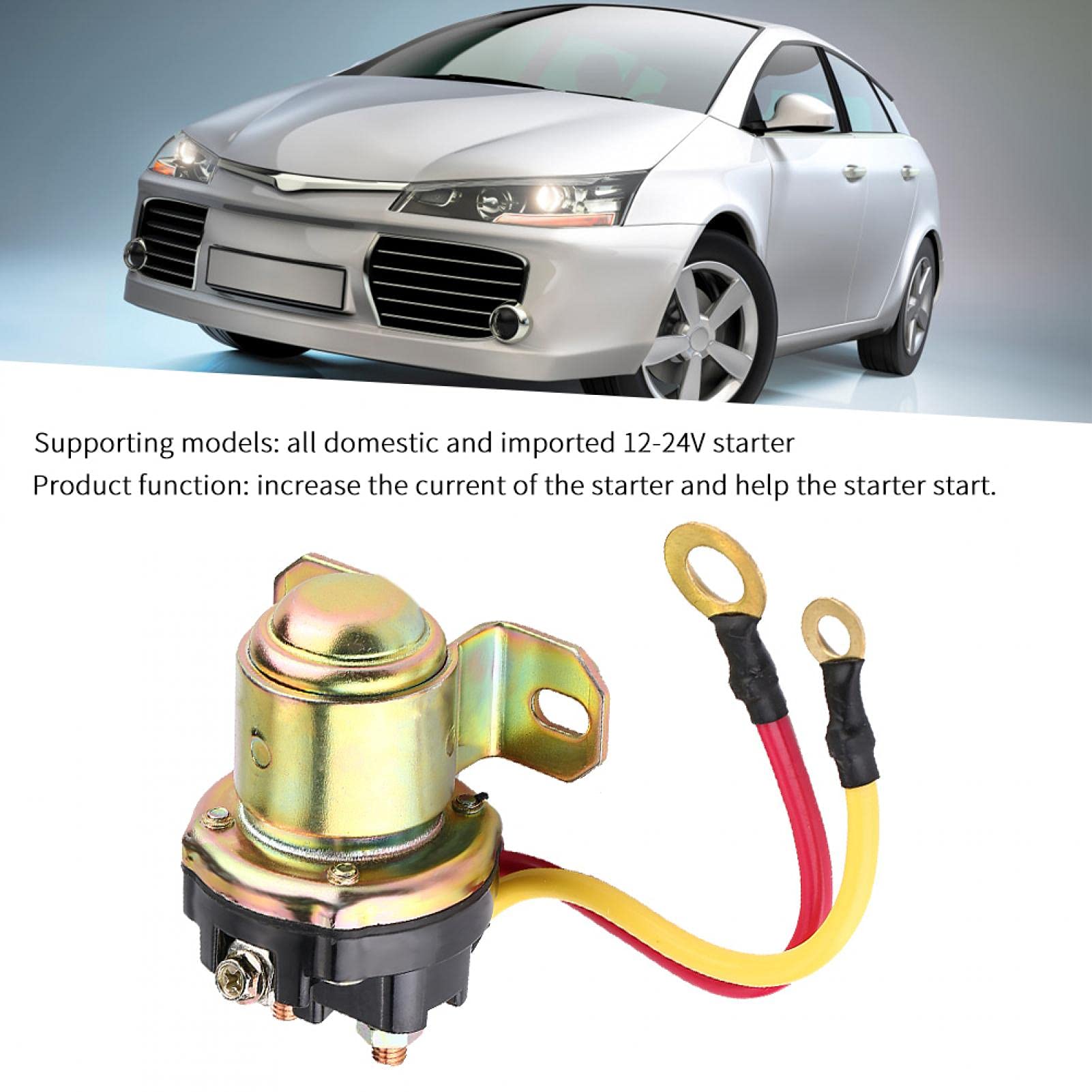 Relè solenoide di avviamento, relè motorino di avviamento, relè motorino di avviamento Relè solenoide di avviamento adatto a tutti i motorini di avviamento domestici e importati 12-24V