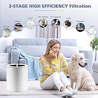 Vista 5 de Filtro de repuesto Core 600S para el purificador de aire inteligente LEVOIT Core 600S y Core 600S-P, Core 600S-RF, filtro HEPA 3 en 1 con carbón