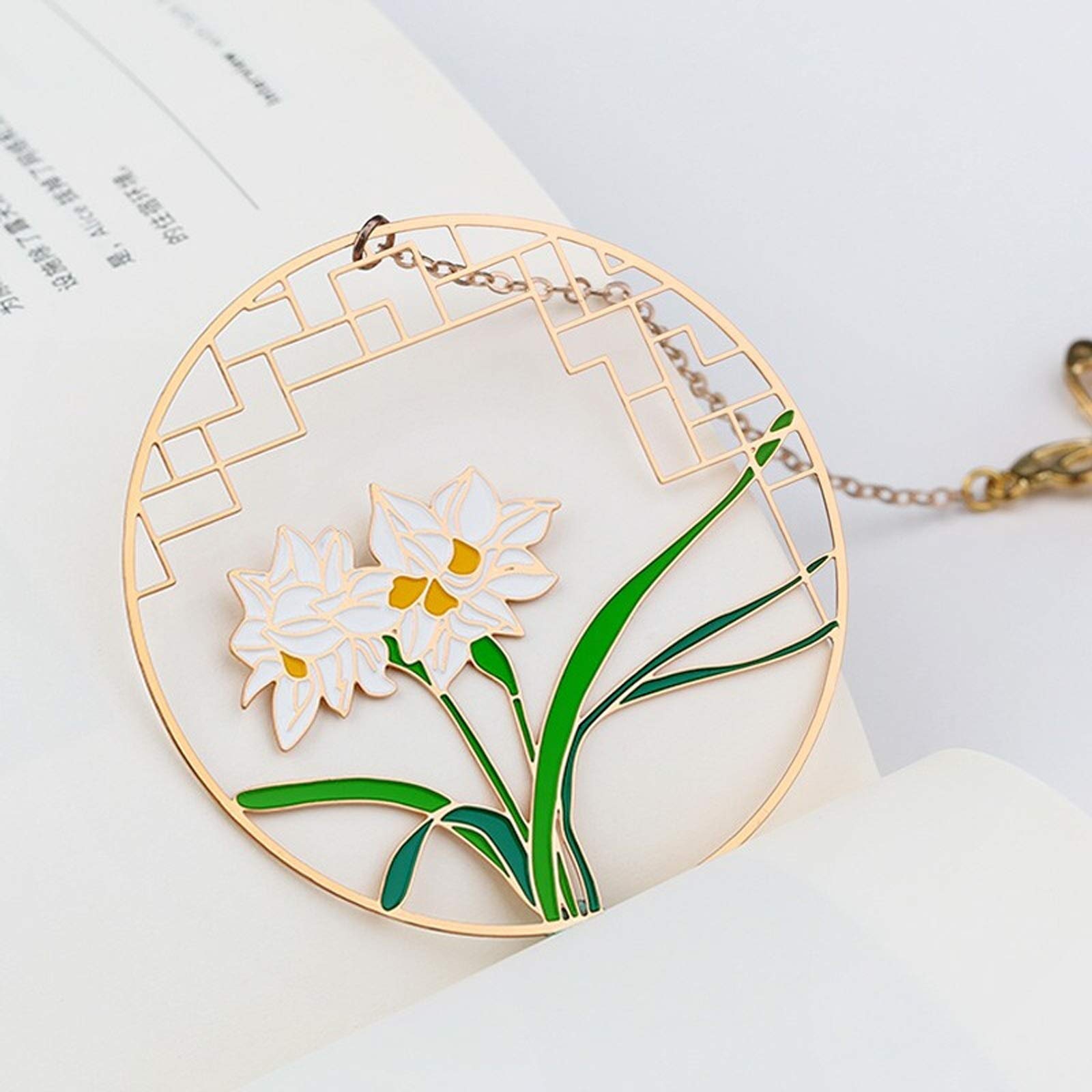 Lesezeichen Messing Metal Lesezeichen Hohl Craft Creative Lesezeichen Exquisite Anhänger Lesezeichen für Damen Mädchen Kinder Leser Schriftsteller usw Buch Markierungen