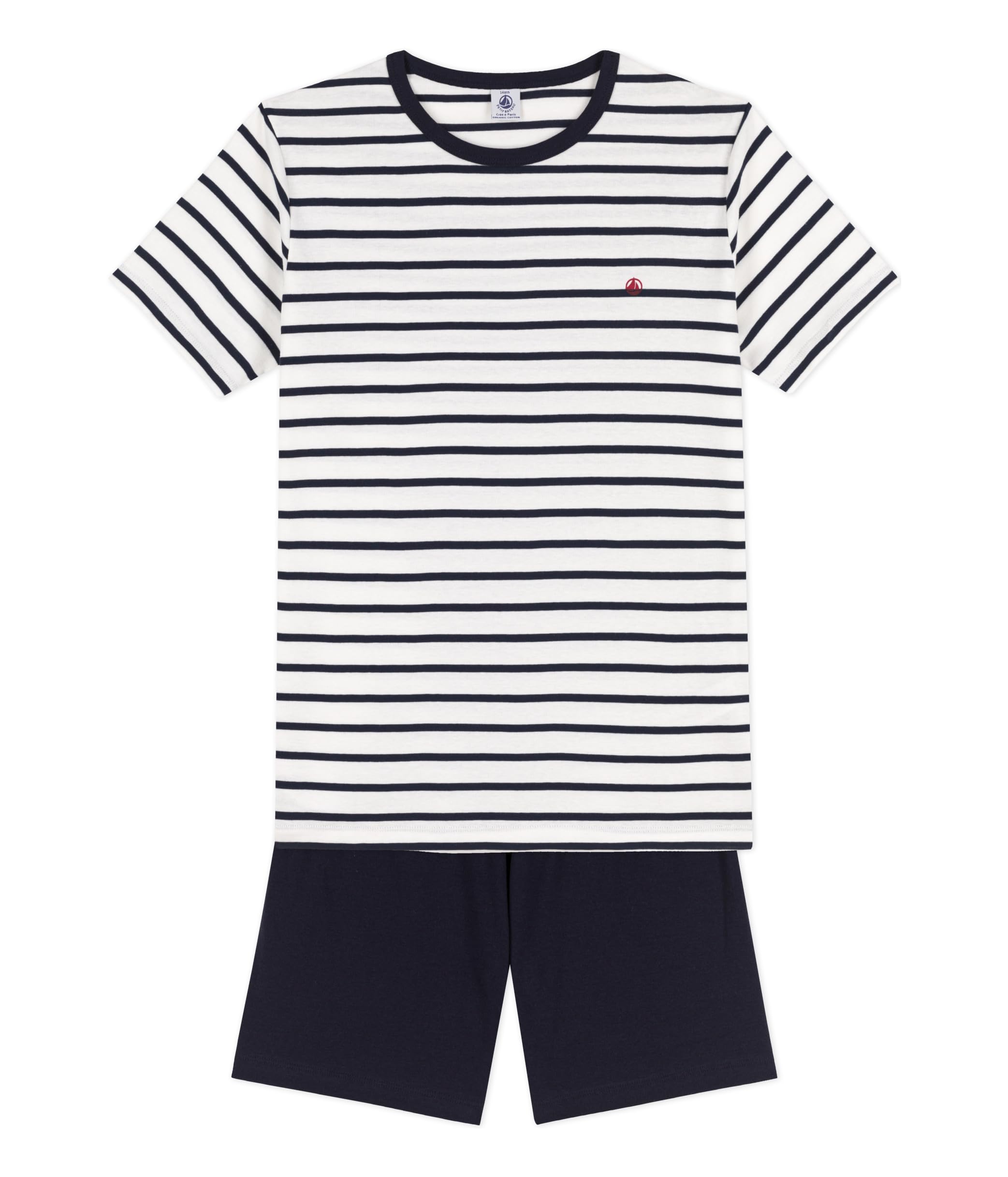 Petit Bateau A01FE Zestaw Pijama, Marshmallow/Smoking, 14 lat chłopiec