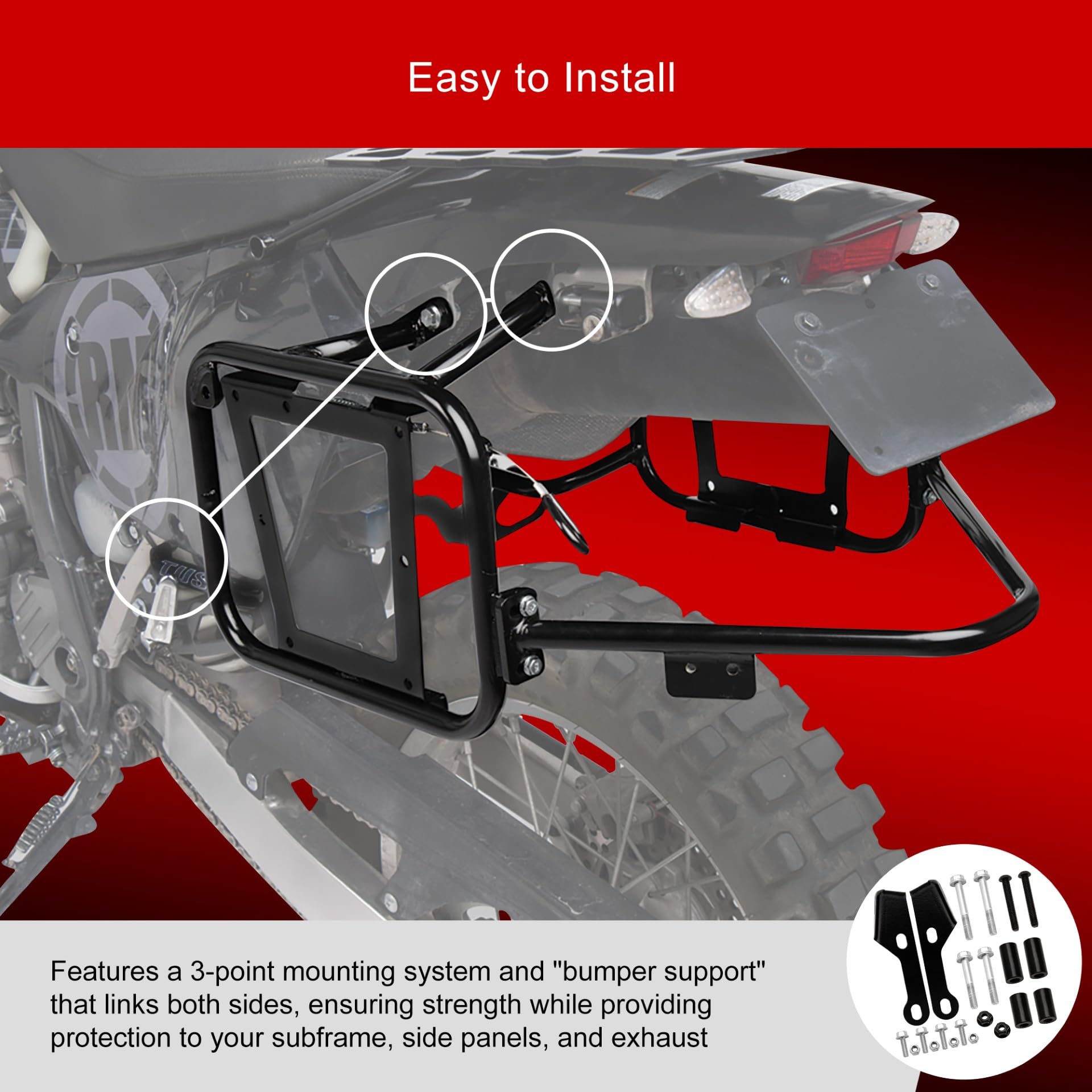 Amazon.com: Tusk Pannier Racks Adventure Luggage Mounting System