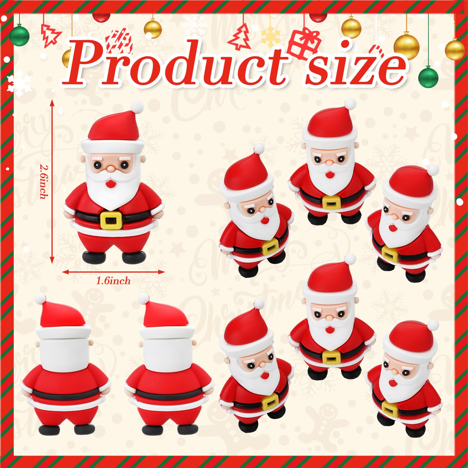 Liliful 36 Pcs Christmas Santa Decorations Santa Figurines Miniature Tabletop Collectible Figurine Santa Christmas Stuffed Stockings Home Decor for Holiday Party Xmas Gifts Decorations, 2.6 x 1 x 1.6