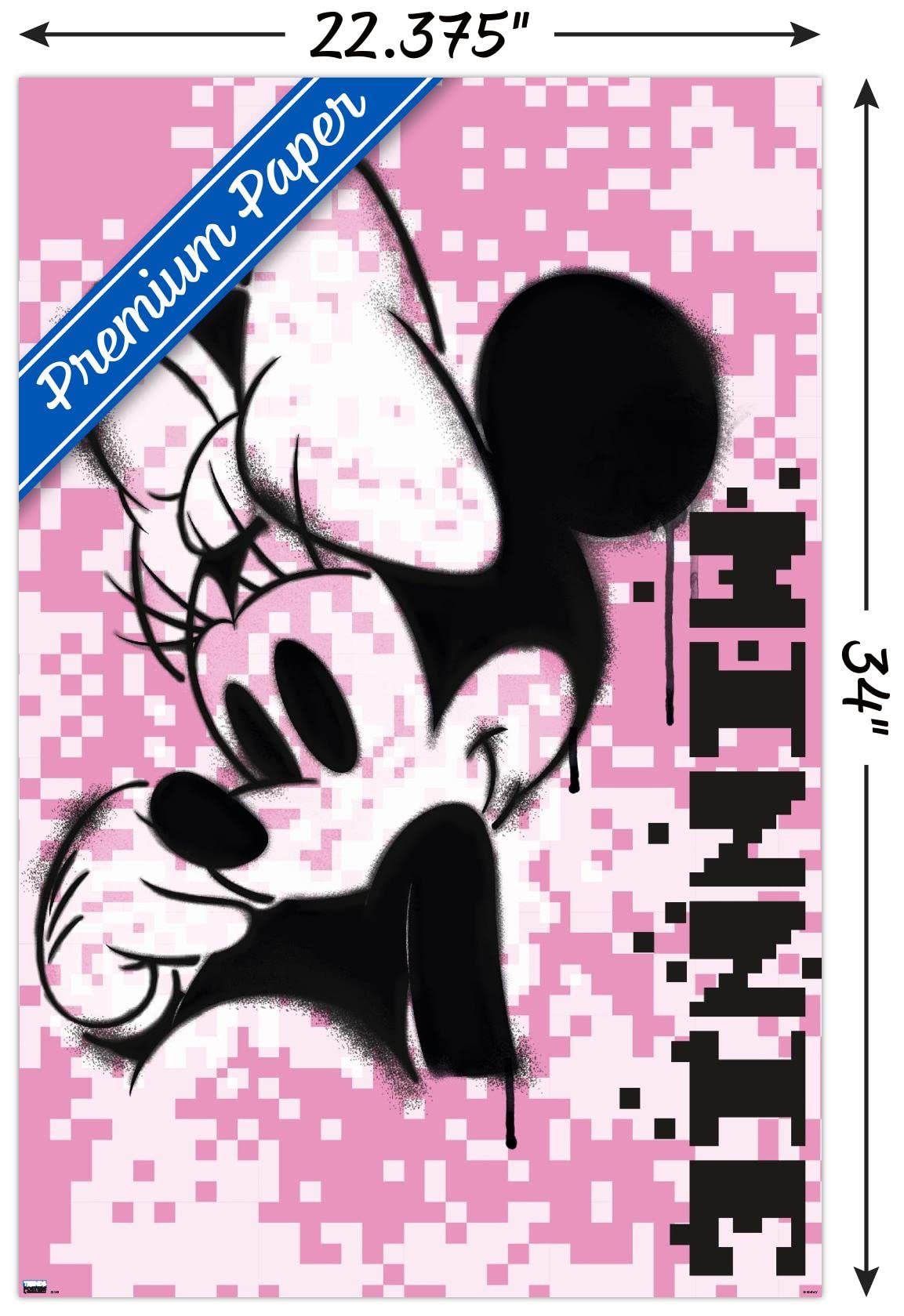 Amazon.com: Trends International Disney Minnie Mouse - Pink Pixels