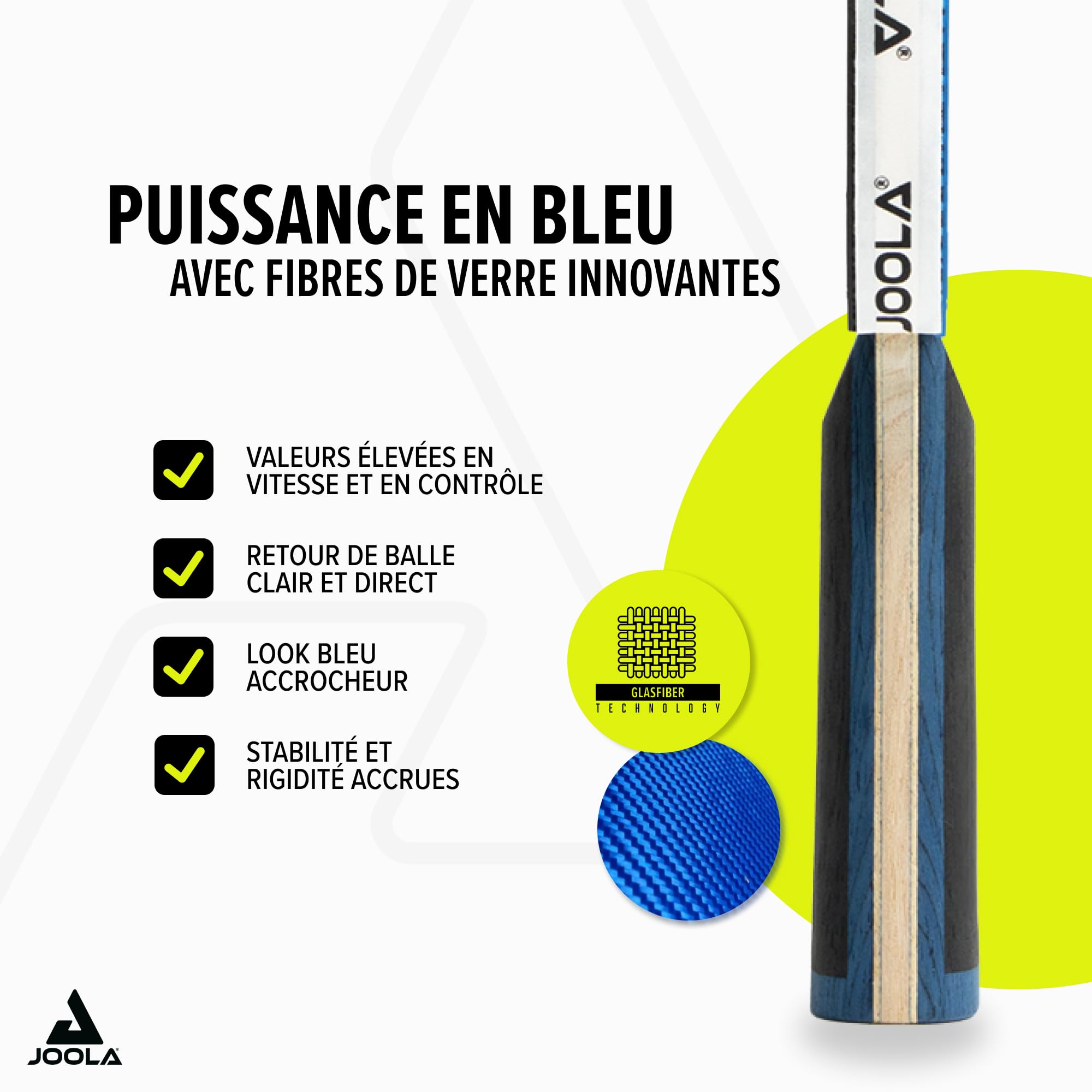 JOOLA White Infinity Z Carbon GL Raquette Tennis de Table Professionnelle Boîte Magnétique