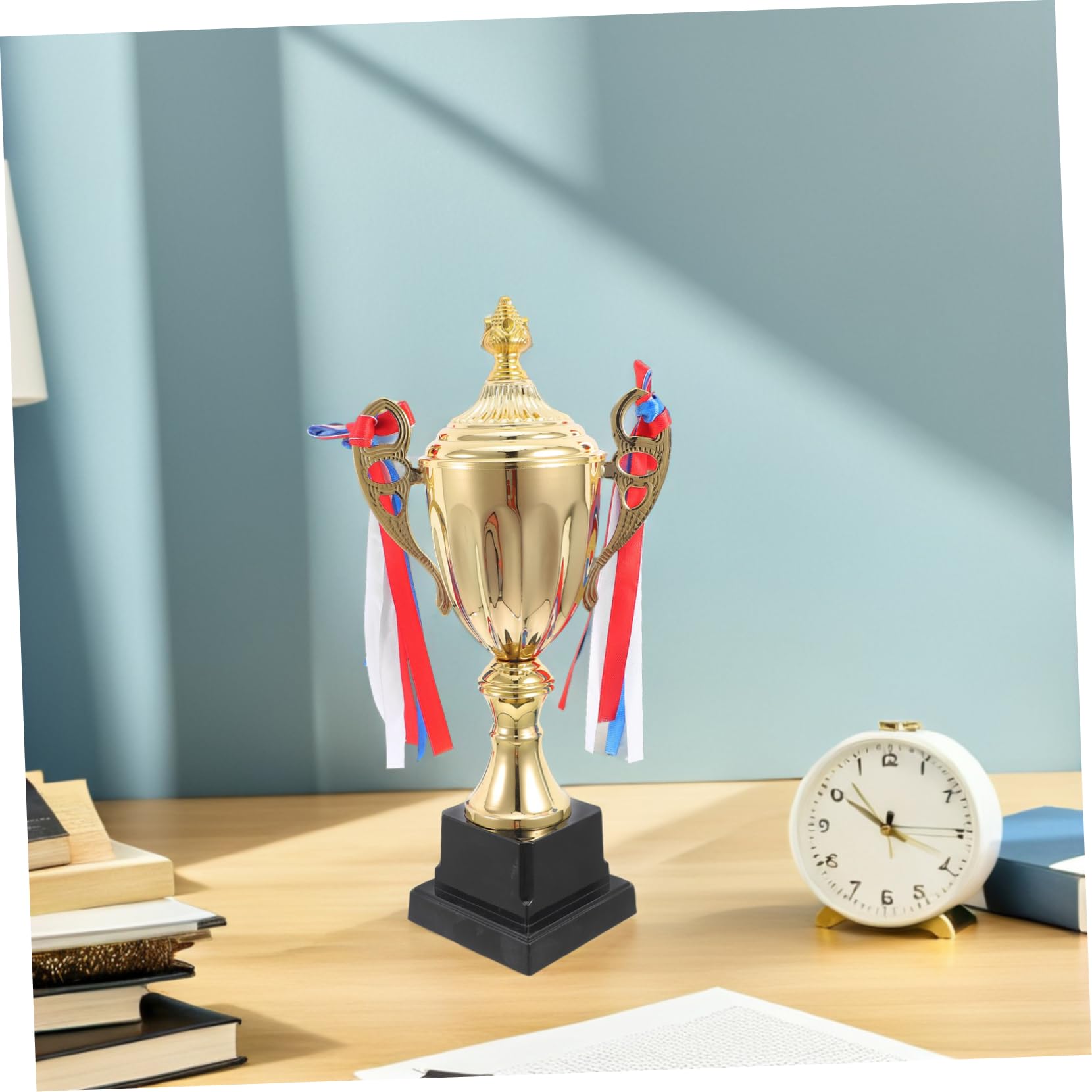 Coppa Premio Sportiva Oro in Plastica 28,5cm per Competizioni e Premiazioni Scolastiche, Design Elegante e Facile da Trasportare