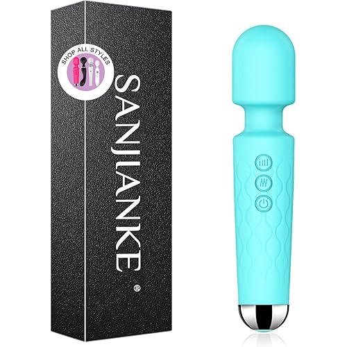 Sex Toys Vibrator Dildo for Women,Personal Wand Massager Vibrator,USB Rechargeable Vibrating Wand, 20 Patterns & 8 Speeds Waterproof Adult Sex Toy for Couples (Blue)