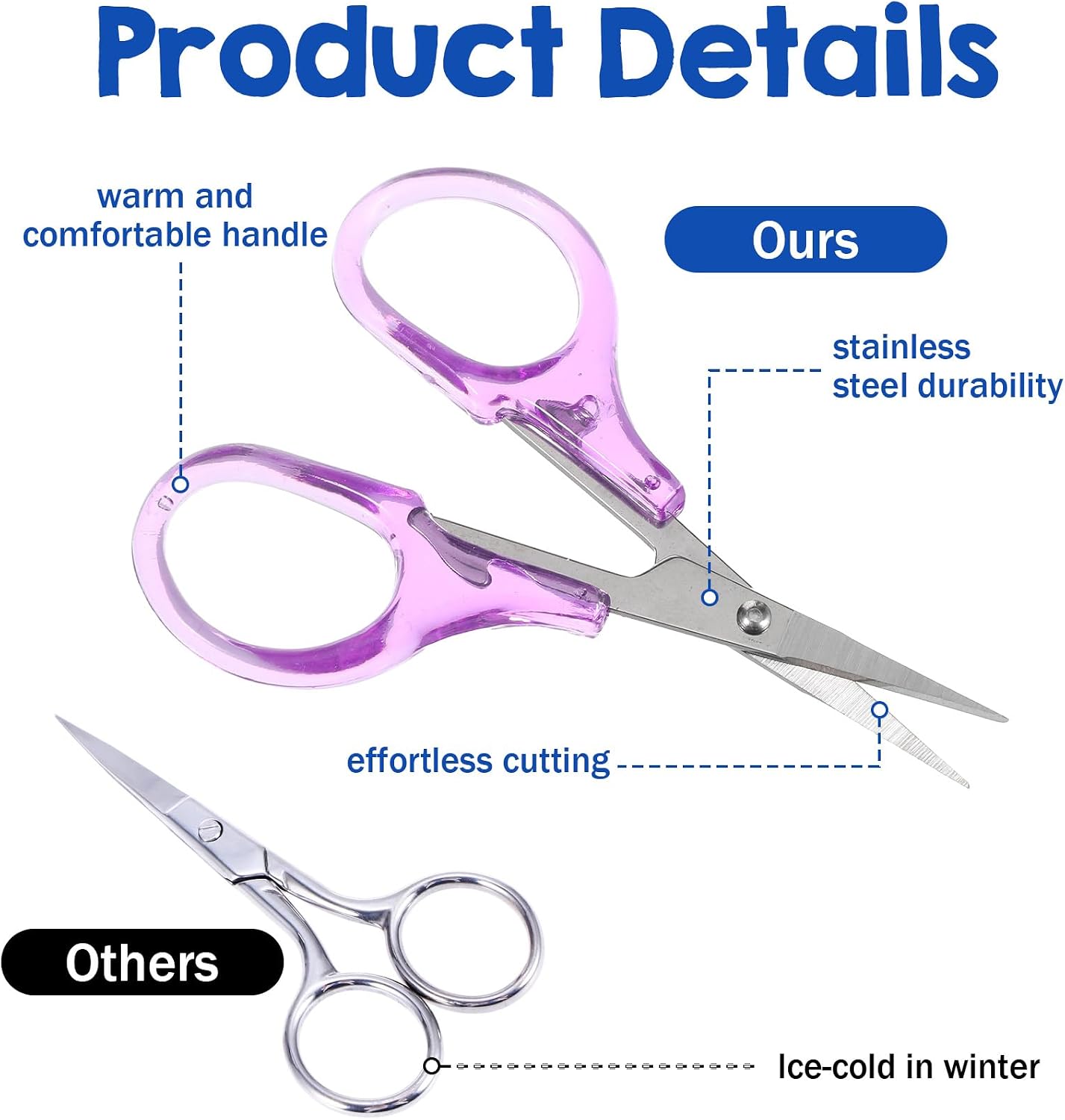 TSA Approved Scissors, 4 Pack 3.5" Small Scissors with Cover, Small Scissor for Sewing (4 Colors)