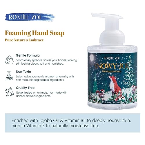 Miniatura 4 de Jabón de manos espumoso navideño con caja de regalo, bebé, "It's Cold Outside", impregnado con aroma cítrico y pino, 16.9 fl oz16.8 onzas líquidas