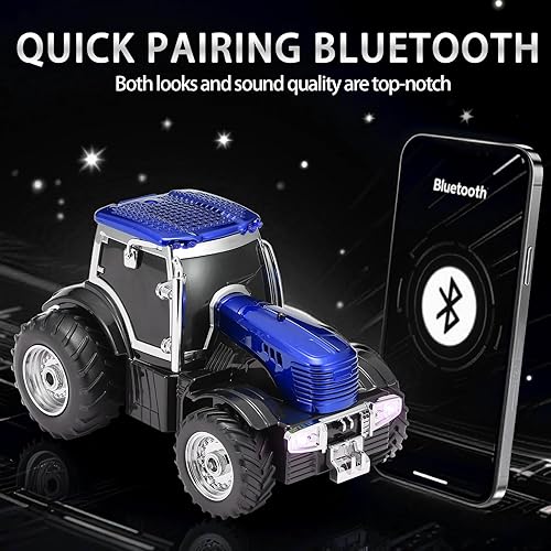 Miniatura 4 de WS-560 Tractor moderno Bluetooth réplica altavoz  Altavoz inalámbrico portátil con sonido HD, TWS, luz de fiesta LED, USBTF, FM, micrófono