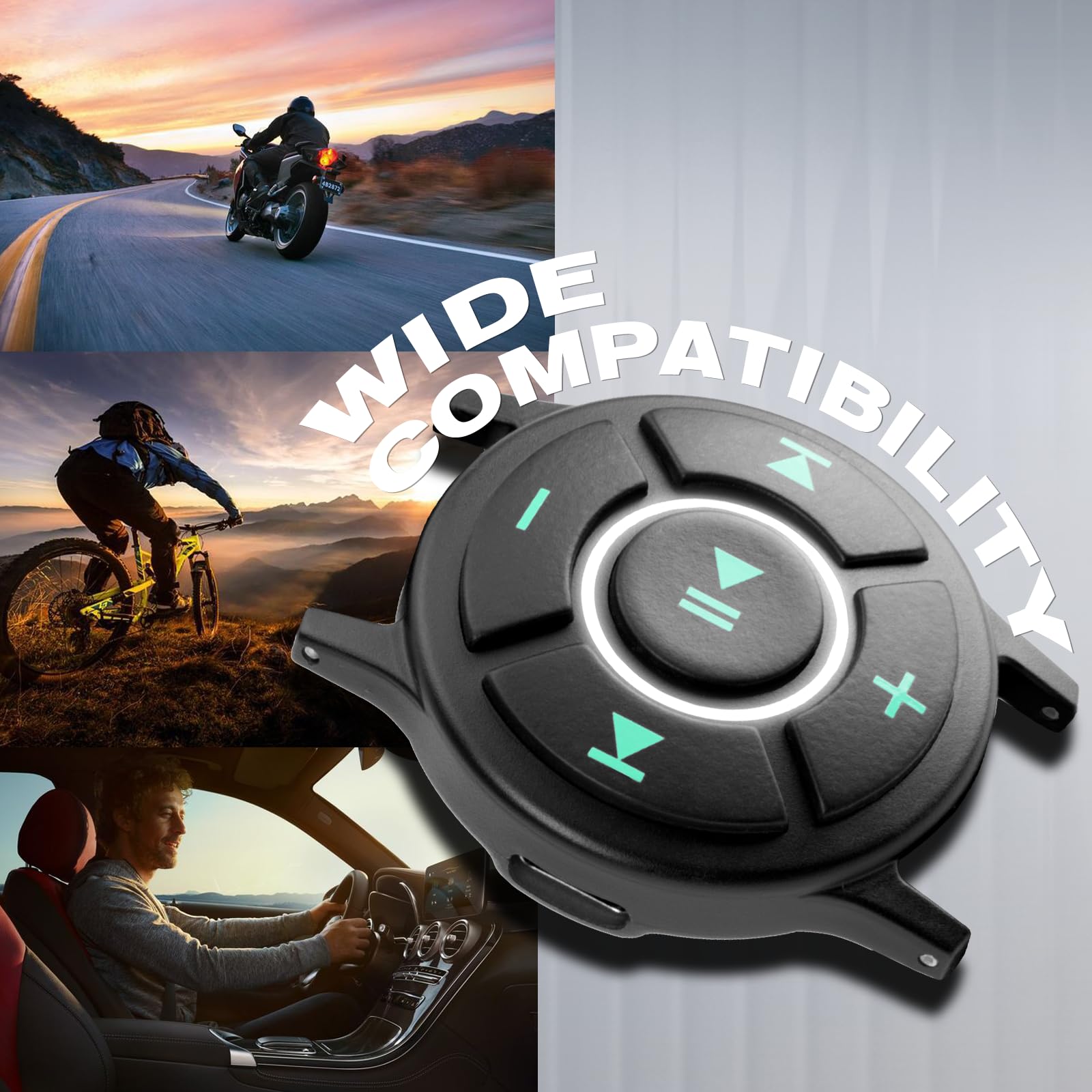 Doohoeek Bluetooth Fernbedienung mit Armband für iPhone & Android Phone, Tragbare Anruf/Musik/Foto-Fernsteuerung bei Outdoor Sport, Skifahren, Motorrad, Fahrad, IPX7 Wasserdicht