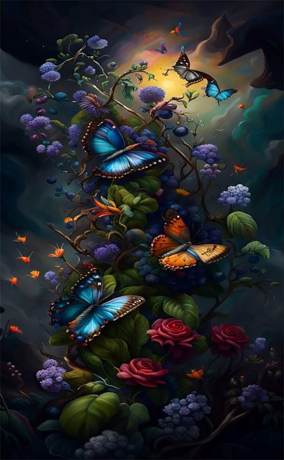 Puzzle 2000 Pezzi Fiore Farfalla Puzzle Classici, Giochi Rilassamento e Intelligence, Puzzles Impossible, Idea Regalo Uomo e Donna