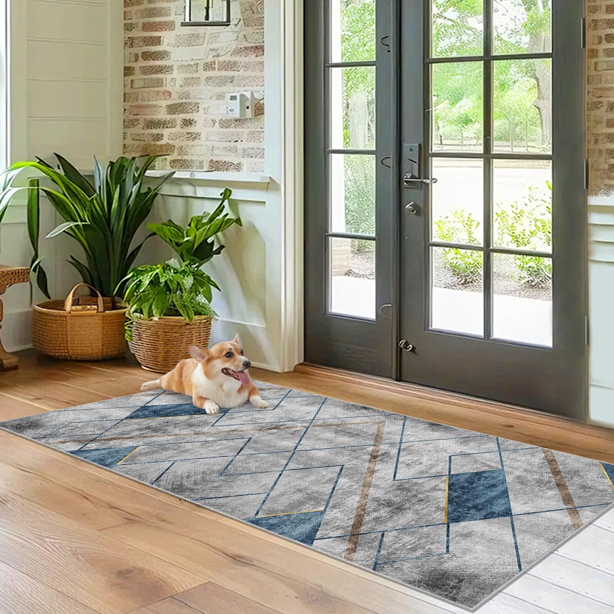Tappeto Corridoio Lungo Tappeto Cucina Antiscivolo Lavabile 40 x 200cm Tappeto Ingresso Interno Tappeto Passatoia per Cucina Camera da Letto Lavanderie Corridoio Tappeto Casa Ingresso Grigio