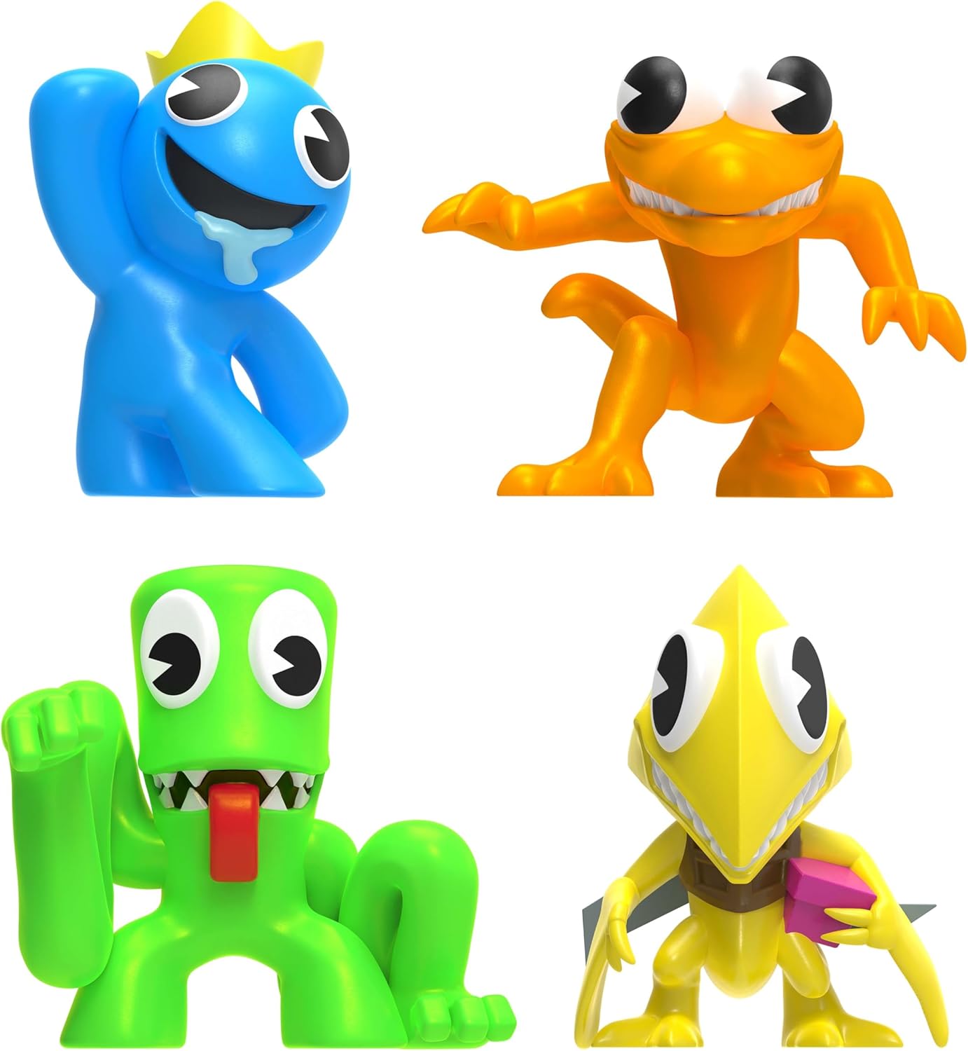 Rainbow Friends - Neon Minifigure 4-Pack (2.5" Tall, Series 2)