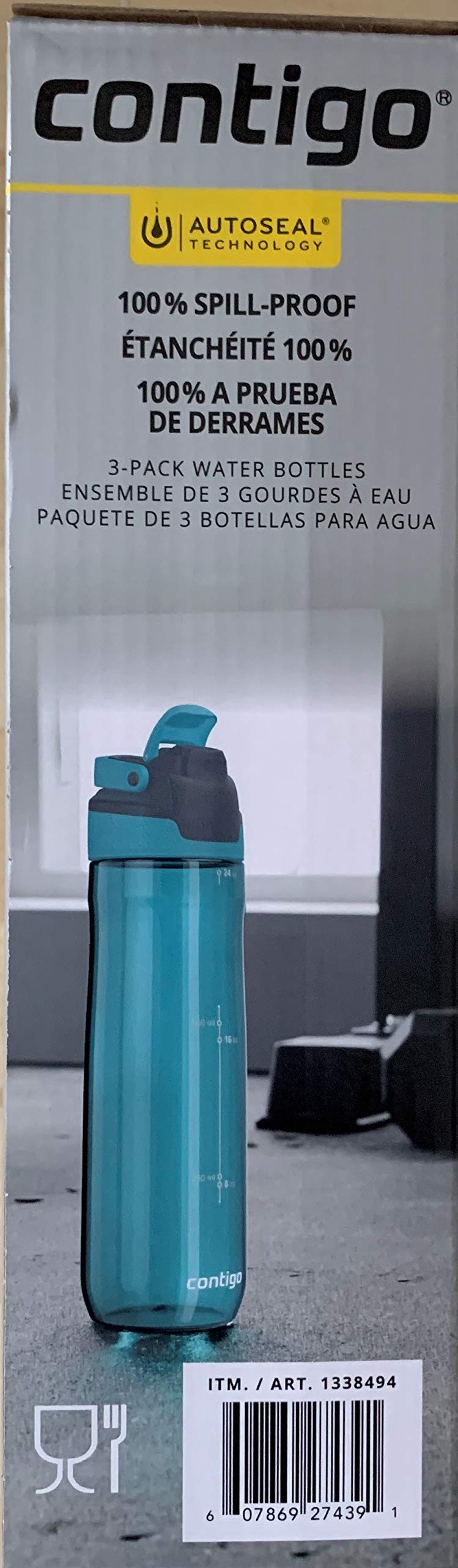 Amazon.com: Contigo AUTOSEAL 24oz. Spill-Proof and BPA Free Water Bottle,  3-pack : Baby