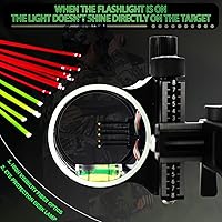 Vista 3 de 5-Pin Compound Bow Sight - with Level & Height Micro-Adjustable, Aluminum Alloy Hunting Sight for Right/Left Hand, Includes Sight Light & Tools