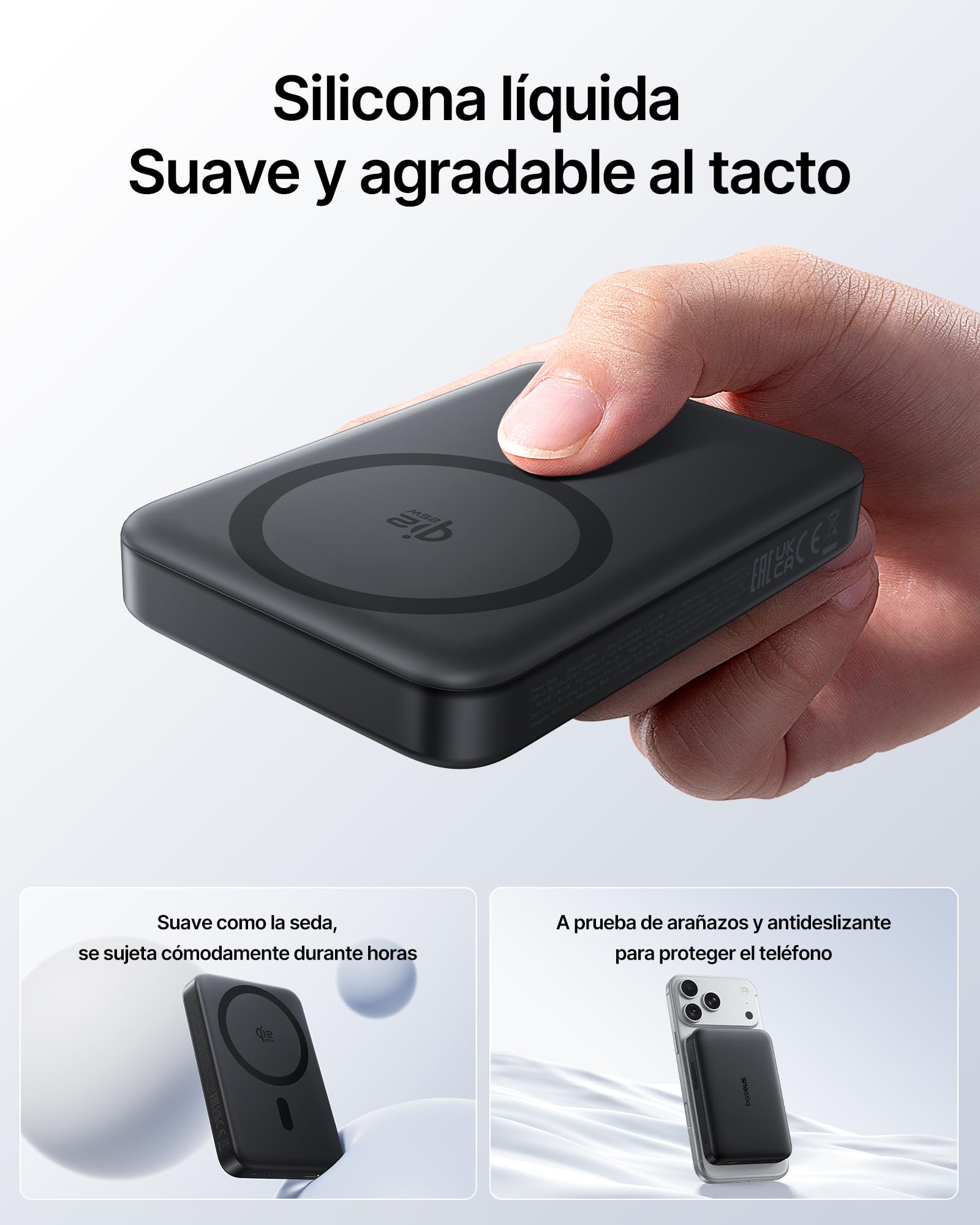 Baseus EnerFill FM21 Qi2.2 25W Powerbank Magsafe, Batería Externa Magnética 10000mAh, PD 45W USB C Carga Rápida, Power Bank Carga inalámbrica para iPhone 17, 16, 15 Pro MAX