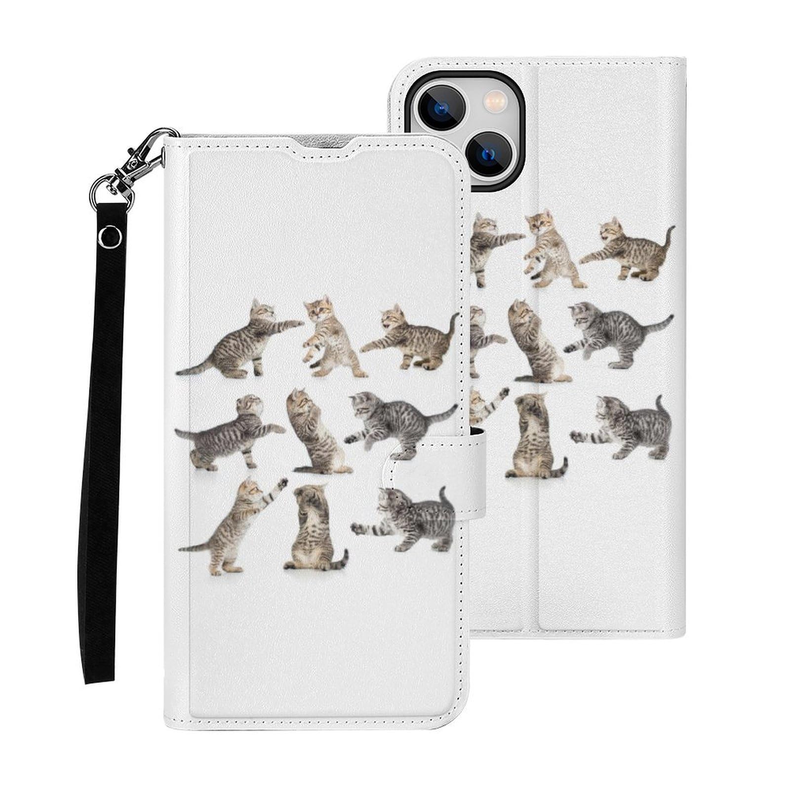 Amazon.co.jp: iPhone14 Plus対応 ケース 手帳型 かわいい ネコ 猫 