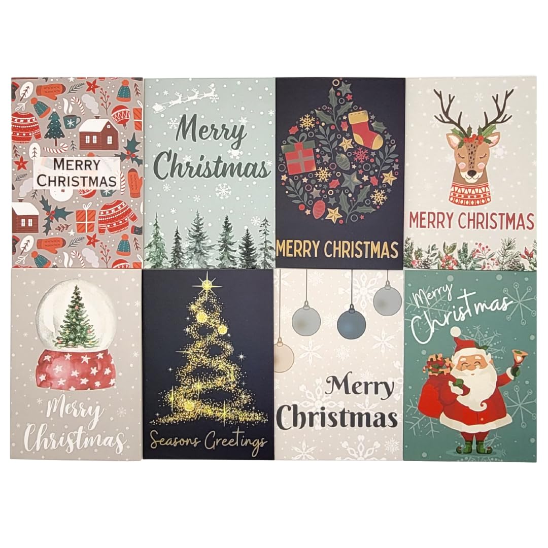 Second Ave 24 Pack Christmas Xmas Festive Cards For Adults Multipack With Envelopes, 170mm x 118mm - Image 2
