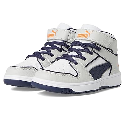 PUMA Kids Rebound Layup Mid Hook And Loop Shoes (Little Kid) Kid