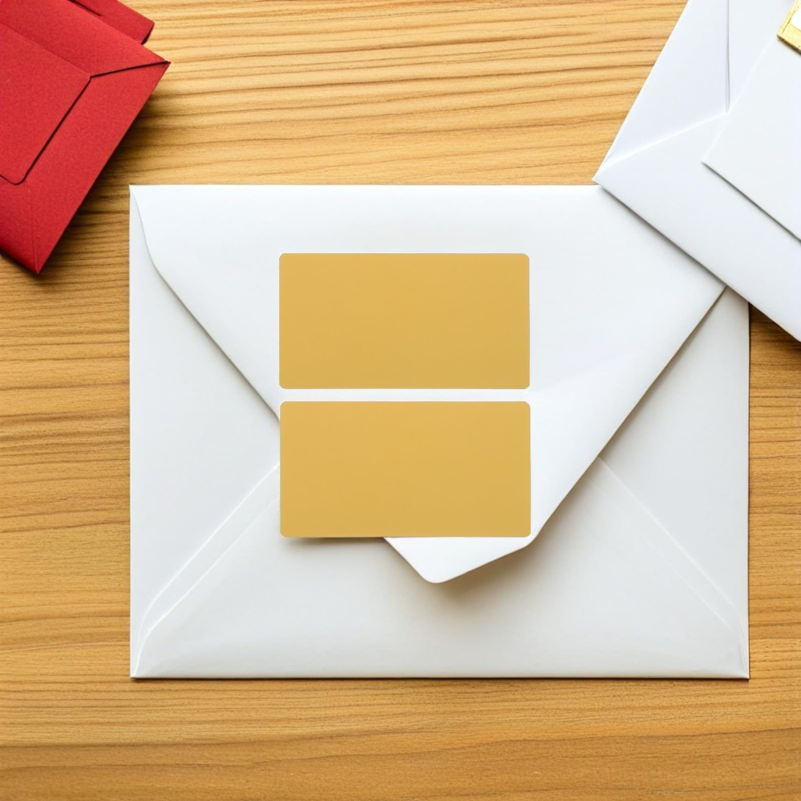 Lurrose 200 Piezas Tarjetas de Visita Metálicas para Grabado Láser Placas de Nombre Metálicas Antióxido Tarjetas para Personalizar