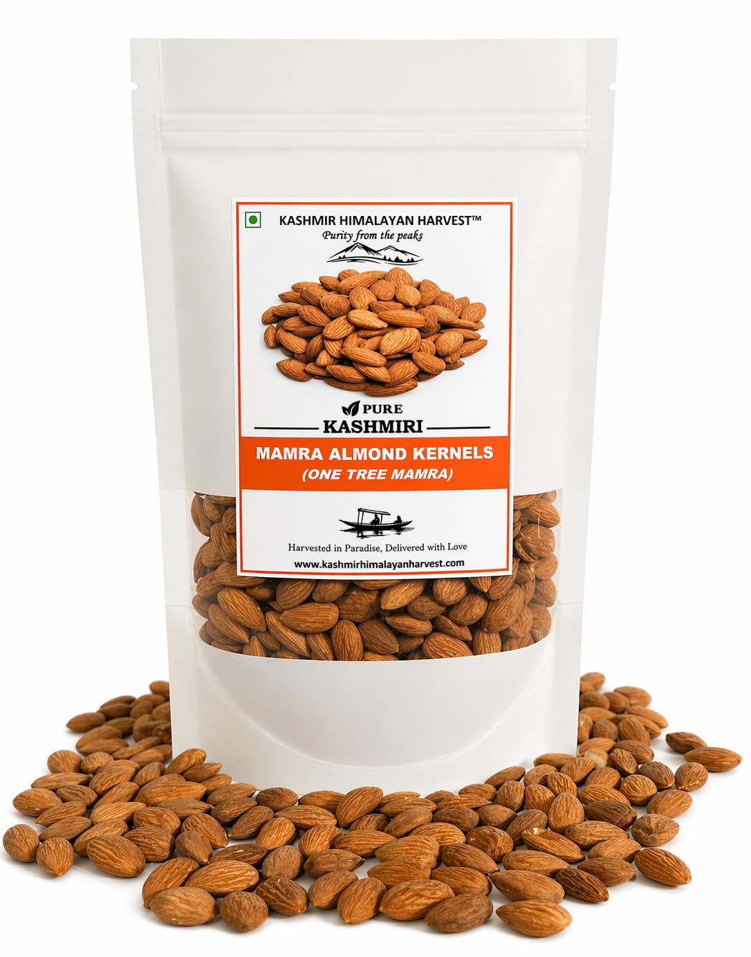 Kashmir Himalayan Harvest Kashmiri Mamra Almonds Kernels-200g | Handpicked Mamra Badaam Giri – Rich Oil Content | Grade A ++ Nuts | Raw & Unpolished | 100% Natural Healthy Dry Fruits | Direct From Kashmir-image-15