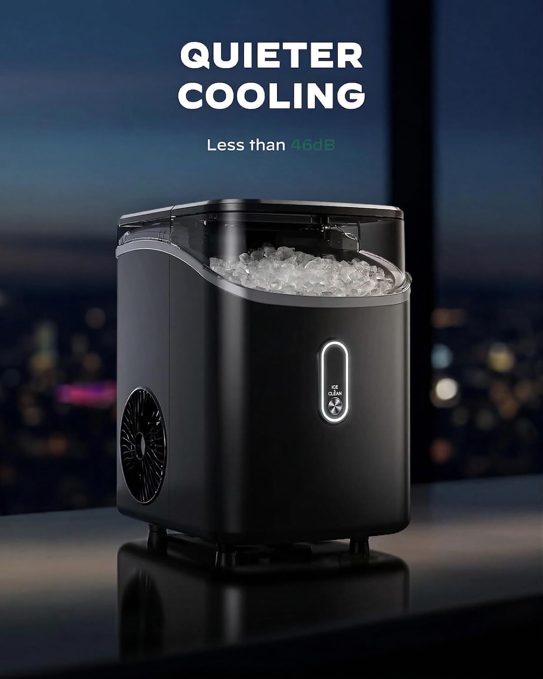 Silonn Nugget Ice Maker Countertop, Pebble Ice Maker With Soft Chewable Ice, One-Click Operation Ice Machine With Self-Cleaning, 33lbs/24h For Home,Kitchen,Office on Fridge.com - View 6