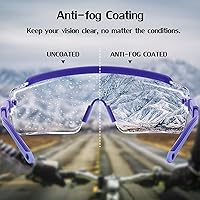Vista 28 de UKNOW Anteojos de seguridad sobre lentes, gafas de seguridad antivaho protección ocular envolvente, gafas protectoras ANSI Z87.1