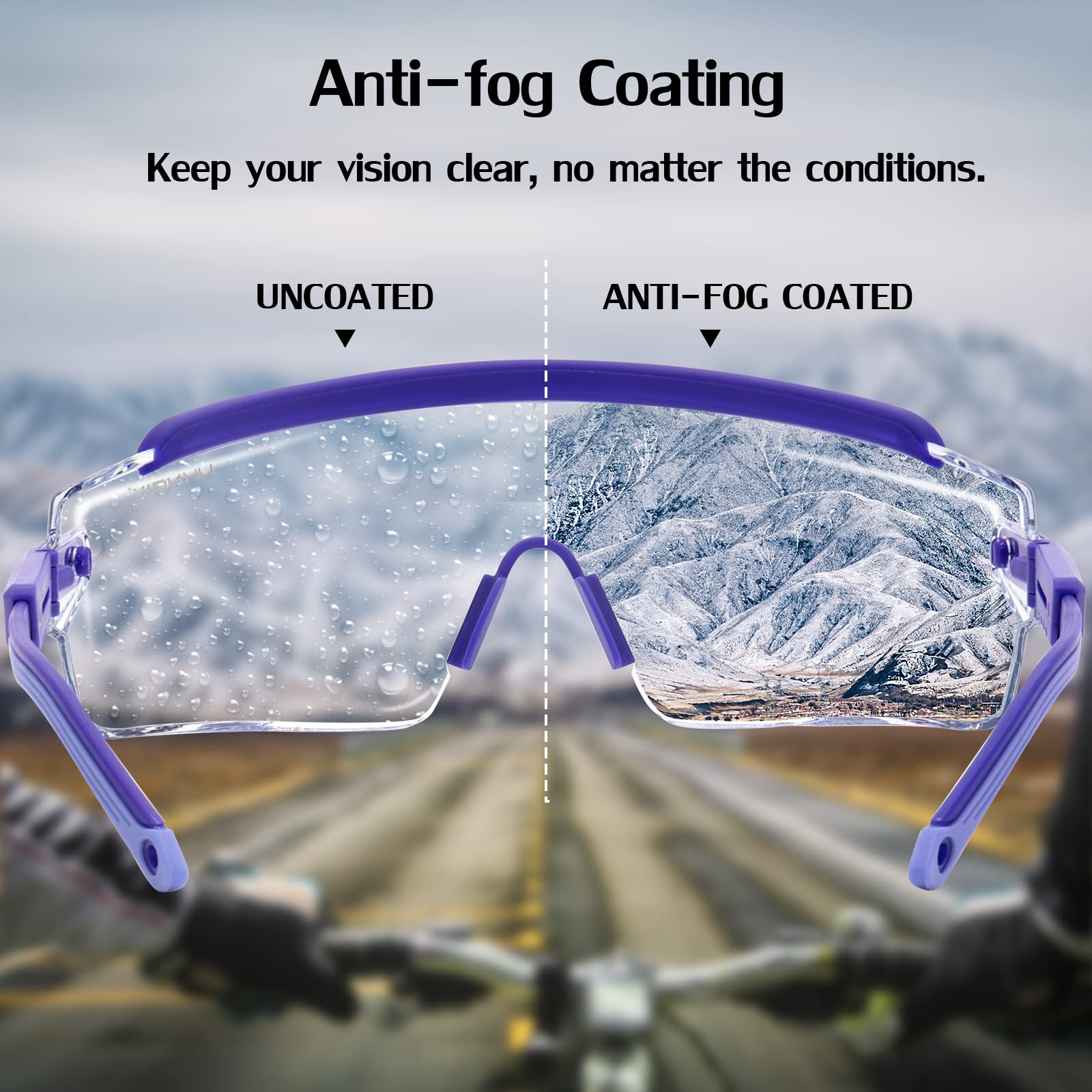 UKNOW Gafas de seguridad sobre gafas, gafas de seguridad antivaho, protección ocular envolvente, gafas protectoras ANSI Z87.1
