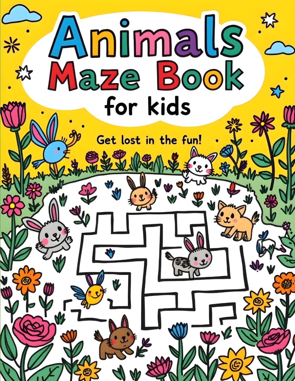 Animals Maze for Kids: Activity Book